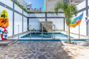 COZY, Apartamento a solo 10 minutos Caminando a Playa Dormida, con Piscina y Parqueadero.